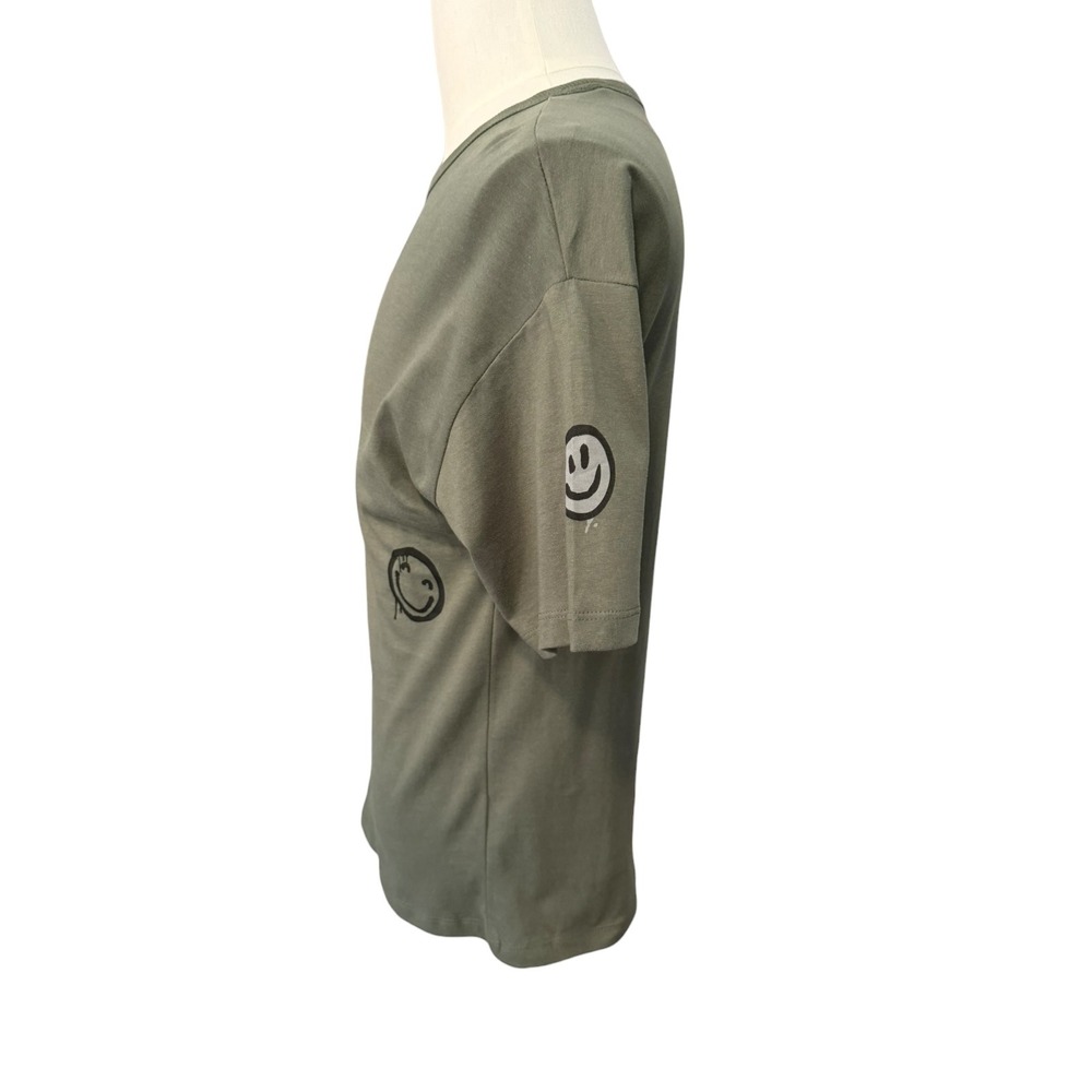 Cactus Boys Olive Green Everyday Smiling 24/7 Graphic Relaxed Fit T-Shirt 11/12 - Picture 2 of 8